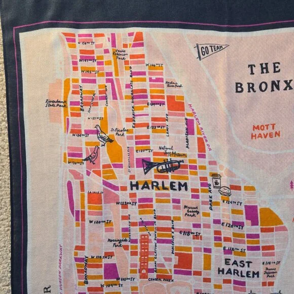 NWT kate spade Map of Manhattan Scarf - Picture 5 of 12